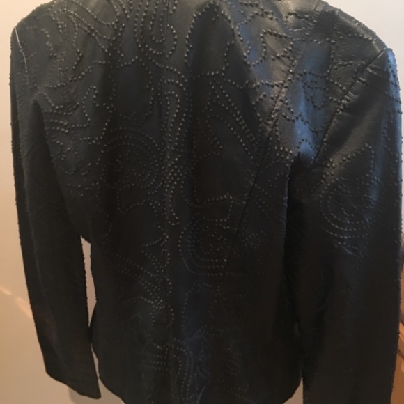 B & J Black Leather Jacket - Picture 5 of 5